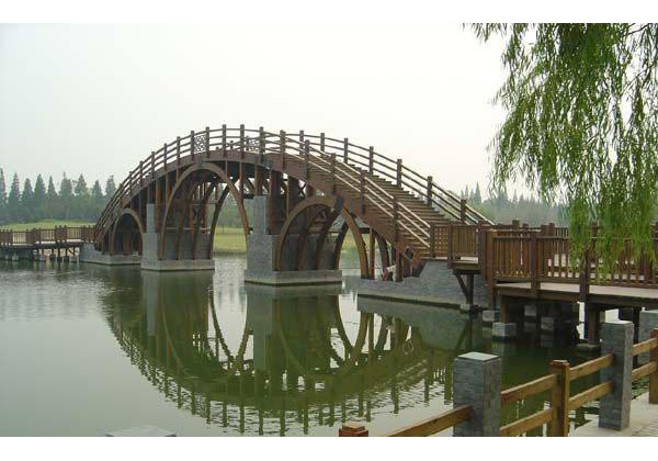 景观防腐木桥 